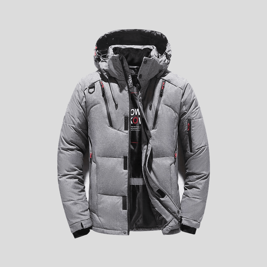 Alpen puffer hooded jacket hotsell